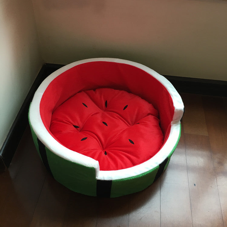 Four Seasons Watermelon Pet Bed | Cozy Dog Kennel for Small Dogs