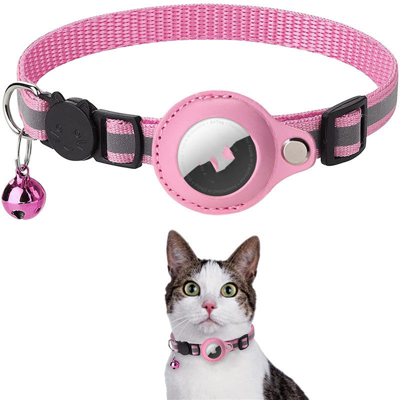 Reflective AirTag Holder Collar | Waterproof Dog & Cat Nylon Case