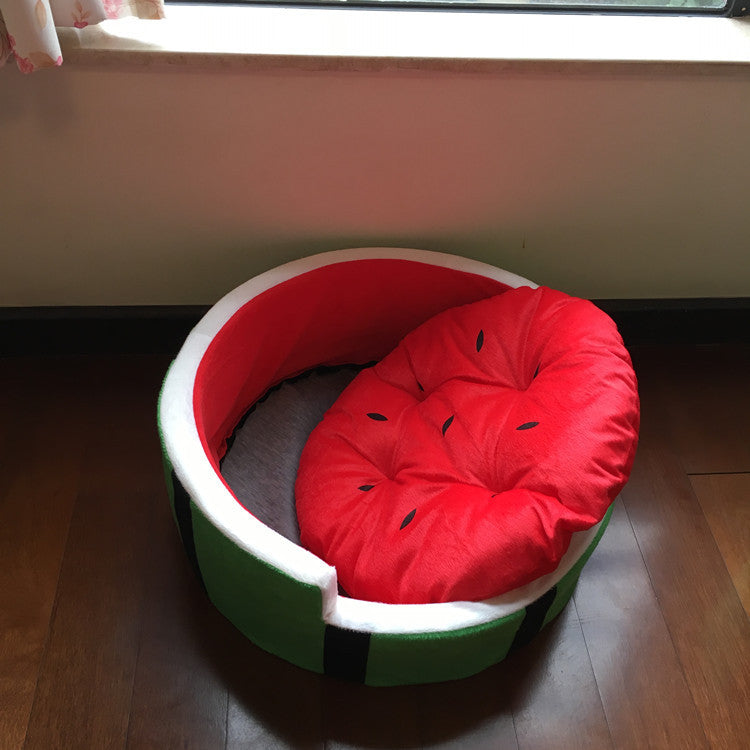 Four Seasons Watermelon Pet Bed | Cozy Dog Kennel for Small Dogs