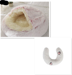 2-in-1 Dog & Cat Bed | Plush Warm Winter Pet Bed House