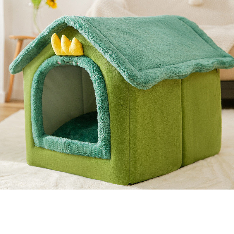Foldable Dog House Bed | Winter Warm Cat & Dog Nest Kennel