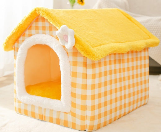 Foldable Dog House Bed | Winter Warm Cat & Dog Nest Kennel