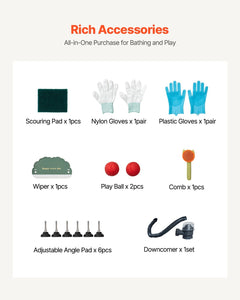 34 Dog Grooming Bath Tub Stainless Steel W Stairs Faucet Showerhead