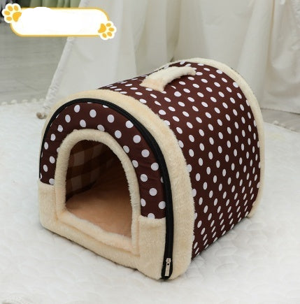 Portable Pet Bed – Small & Medium Cat Kennel, Warm & Cozy