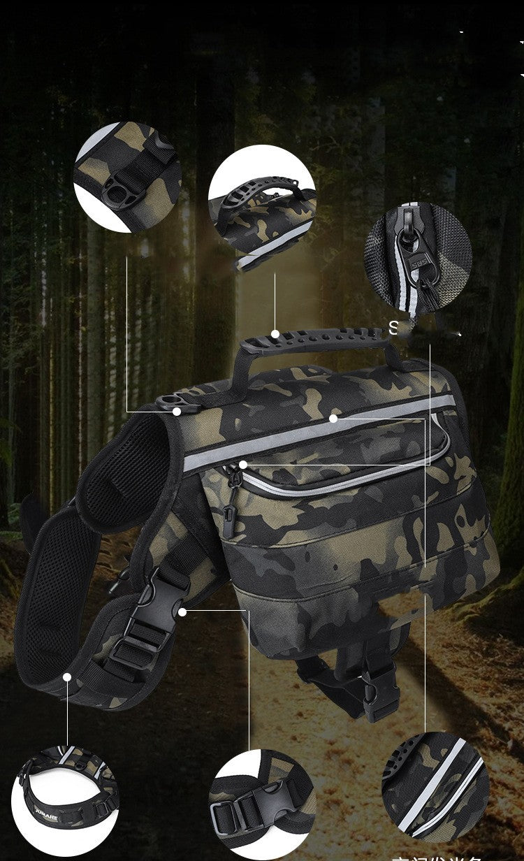 Large Dog Backpack Harness – Outdoor Pet Carry Pack