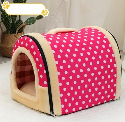 Portable Pet Bed – Small & Medium Cat Kennel, Warm & Cozy