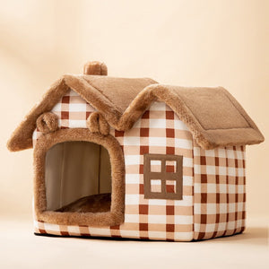 Foldable Dog House Bed | Winter Warm Cat & Dog Nest Kennel