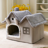 Foldable Dog House Bed | Winter Warm Cat & Dog Nest Kennel