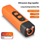 Pet Dog Repeller Ultrasonic Dog Training Device Rechargeable Anti Dog Bark Deterrent Device With LED Flashlight Pets Supplies