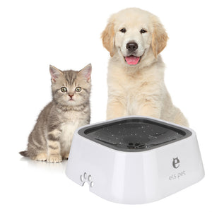 1.5L Pet Water Bowl | Anti-Overflow Floating Slow Feeder
