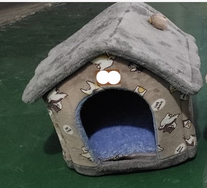 Foldable Dog House Bed | Winter Warm Cat & Dog Nest Kennel