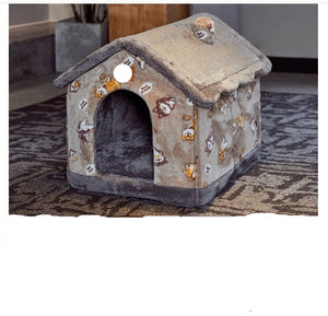 Foldable Dog House Bed | Winter Warm Cat & Dog Nest Kennel