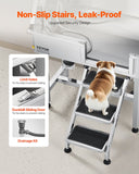 34 Dog Grooming Bath Tub Stainless Steel W Stairs Faucet Showerhead