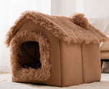 Foldable Dog House Bed | Winter Warm Cat & Dog Nest Kennel
