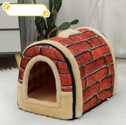 Portable Pet Bed – Small & Medium Cat Kennel, Warm & Cozy