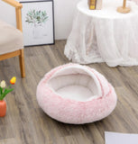 2-in-1 Dog & Cat Bed | Plush Warm Winter Pet Bed House