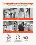 34 Dog Grooming Bath Tub Stainless Steel W Stairs Faucet Showerhead