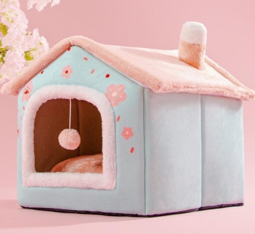 Foldable Dog House Bed | Winter Warm Cat & Dog Nest Kennel