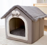 Foldable Dog House Bed | Winter Warm Cat & Dog Nest Kennel